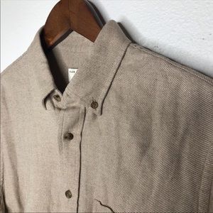 Club Monaco Twill Slim Fit Camel Button Down